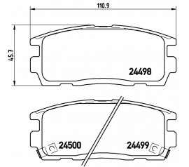 Brembo pastillas de Freno Trasera P10004