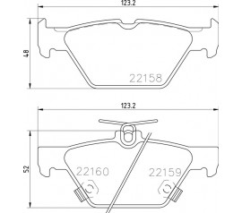 Brembo Pastillas de Freno Traseras P78026N