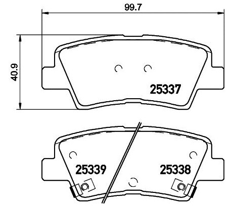 Brembo Pastillas de Freno Traseras P30101N