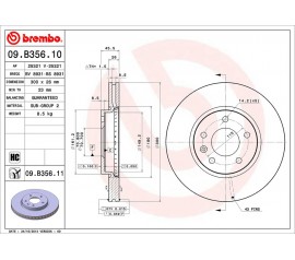 Discos de freno delanteros 09.B356.11