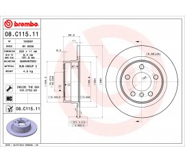 Discos de freno Traseros 08.c115.11