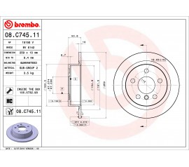 Discos de freno Traseros 08.c745.11