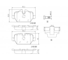 Brembo Pastillas de Freno Traseras P06037N