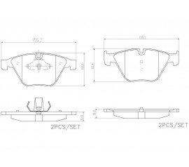 Brembo Pastillas de Freno Delantera P06081N
