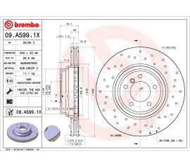 Brembo Disco de freno Delantero 09.a599.1x