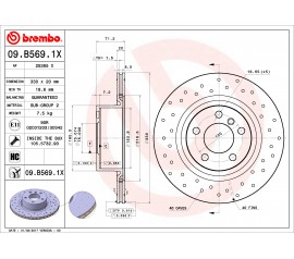 Discos de freno traseros 09.B569.1X