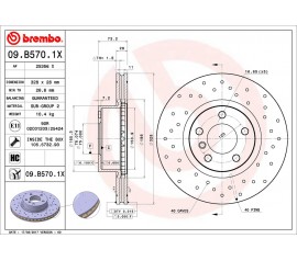 Discos de freno Delantero 09.B570.1X