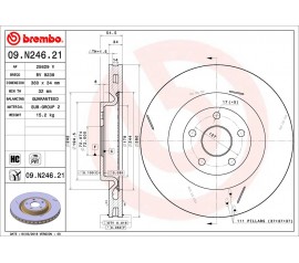 Brembo Discos de freno delanteros 09.N246.21