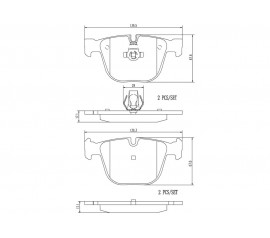 Brembo Pastillas de Freno Trasera P06050N
