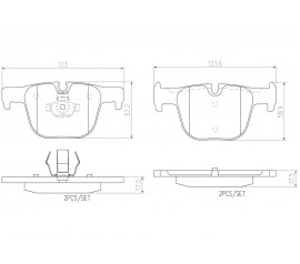 Brembo Pastillas de Freno Trasera P06072N