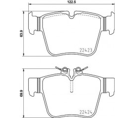 Brembo Pastillas de Freno Trasera P50133N