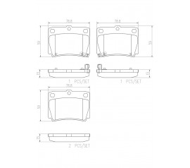 Brembo Pastillas de Freno Trasera P54026N