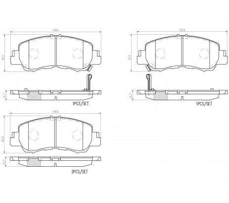 Brembo Pastillas de Freno Delantera P54061N