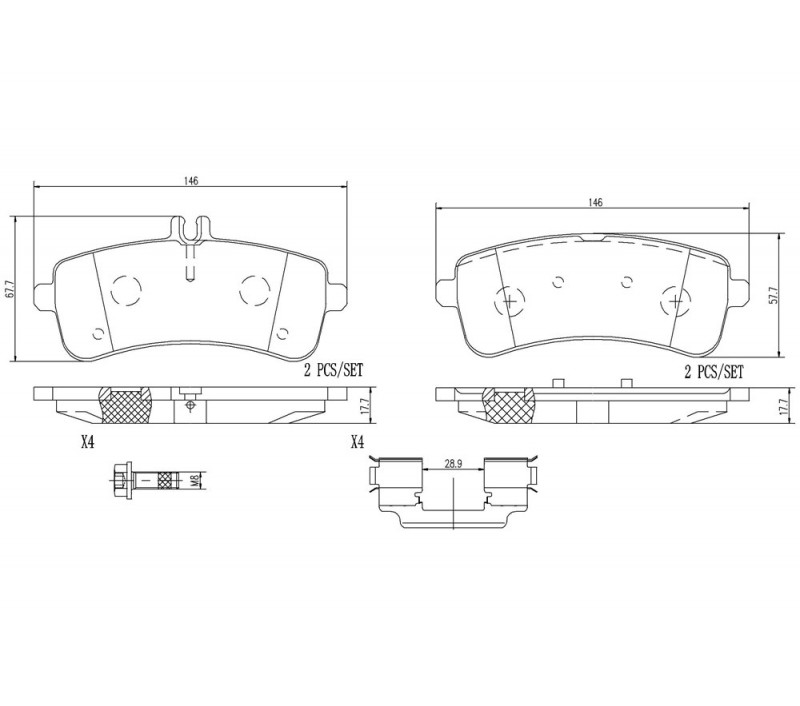 Brembo A 00 285 - Indicatore Di Usura Pastiglie Freno, Anteriore E Posteriore, Lunghezza 114 Mm, 2 Pezzi