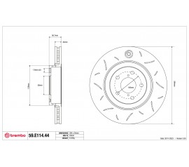 Disco de freno deportivo Brembo TY3 59.E114.44 delantero