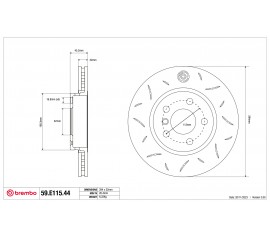 Brembo Disco de freno deportivo TY3 59.E115.44 delantero