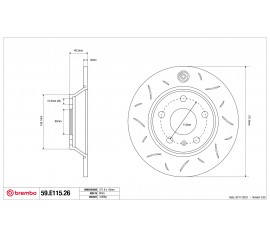 Brembo Disco de freno deportivo TY3 59.E115.26 trasero