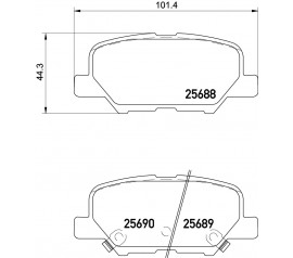  Brembo Pastillas de Freno Trasera P61111