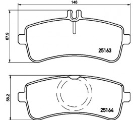Brembo Pastillas de Freno Trasera P50130N