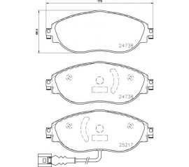 Pastillas de Freno Delanteras Brembo P85144X xtra Line