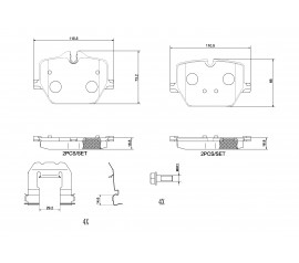 Pastillas de Freno Traseras Brembo P06116