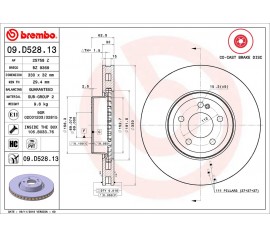 Discos de freno delanteros Brembo 09.D528.13