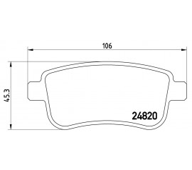 Brembo Pastillas de Freno Trasera P68041