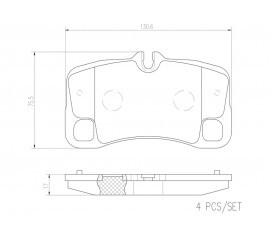 Brembo Pastillas de Freno Trasera P65022N