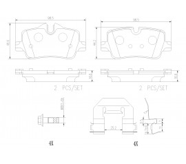 Pastillas de Freno Brembo Trasera P06113N