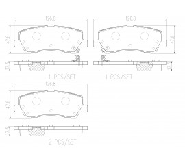 Brembo Pastillas de Freno Trasera P24205N