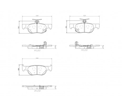 Brembo Pastillas de Freno Trasera P49064N