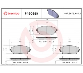Brembo Pastillas de Freno Delantera P49065N