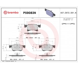Brembo Pastillas de Freno Delantera P59083N