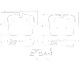 Pastillas de Freno Brembo Trasera P06109N