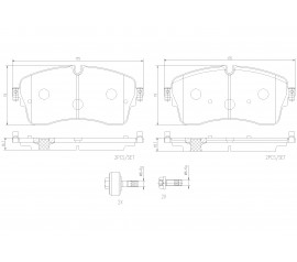 Brembo Pastillas de Freno Delantera P44028N