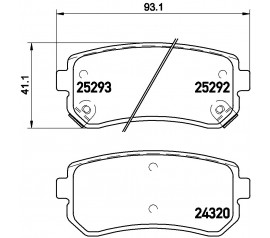 Brembo Pastillas de Freno Trasera P30051