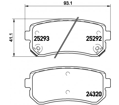 Brembo Pastillas de Freno Trasera P30051