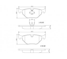 Brembo Pastillas de Freno Trasera P06011N