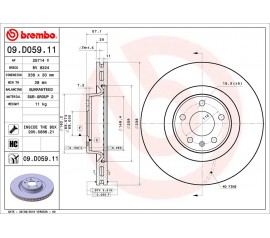 Brembo Disco de freno delantero 09.D059.11