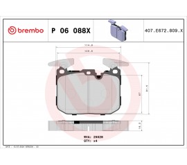 Brembo Pastillas de Freno Delantera P06088X