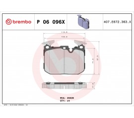 Brembo Pastillas de Freno Delantera P06096X
