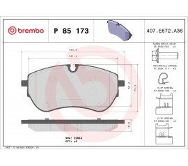 Pastillas de Freno Brembo Delantera P85173