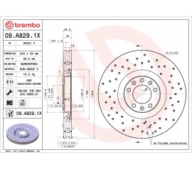 Disco de freno delantero Brembo 09.A829.1X