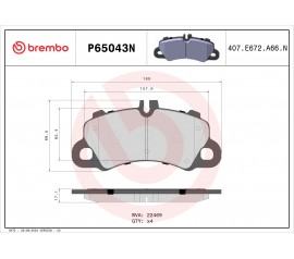 Brembo Pastillas de Freno Delantera P65043N