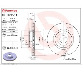 Disco de freno delantero Brembo 09.C652.11
