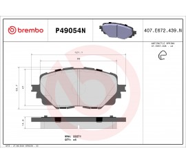 Pastillas de Freno Brembo Delantera P49054N