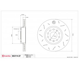 Disco de freno deportivo TY3 Brembo 59.E114.37 Delantero
