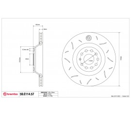 Disco de freno deportivo TY3 Brembo 59.E114.57 Delantero