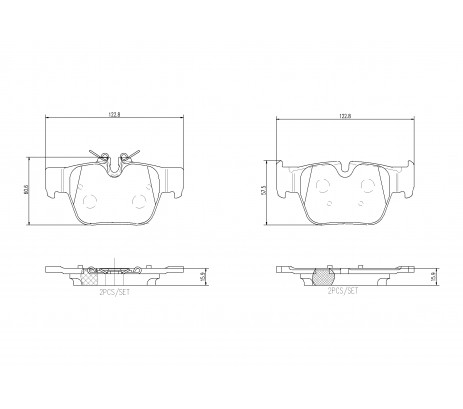 Brembo Pastillas de Freno Trasera P06117N