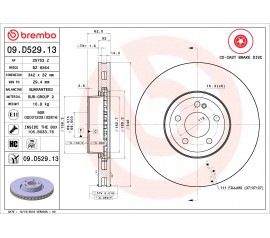 Brembo Disco de freno delantero 09.D529.13
